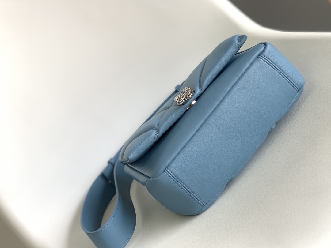 Bvlgari Serpenti Cabochon Crossbody Bag Blue